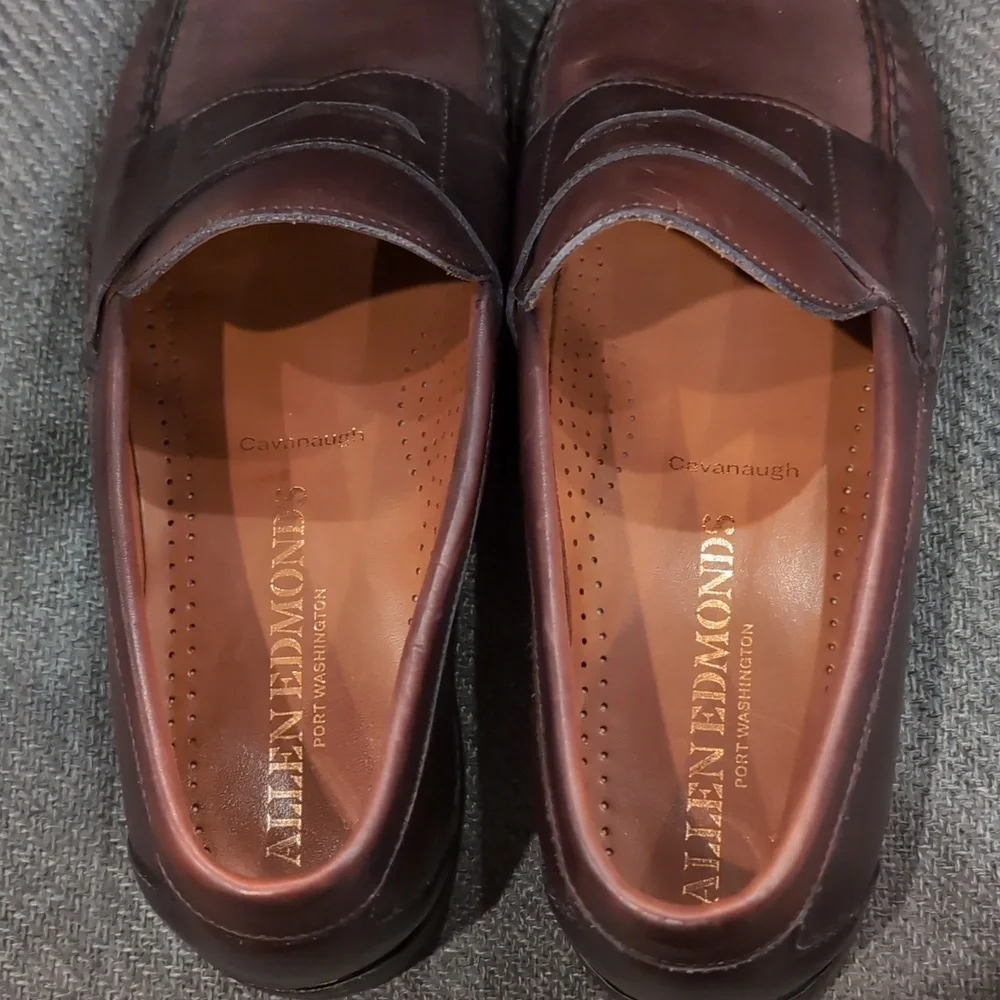 Allen Edmonds 'Cavanaugh' Calfskin Leather Penny Loafers Oxblood 9.5 EEE (3E)